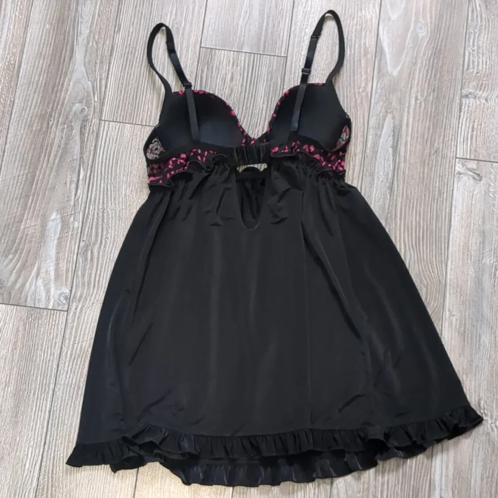 La Senza Pink and Black Babydoll Lingerie XS - Picture 4 of 4